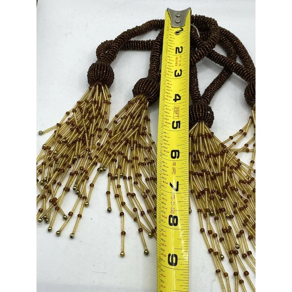 Set Of 4 Conso Trims Beaded Opulence 40083 COPPER‎ GOLD Decorative 5.5